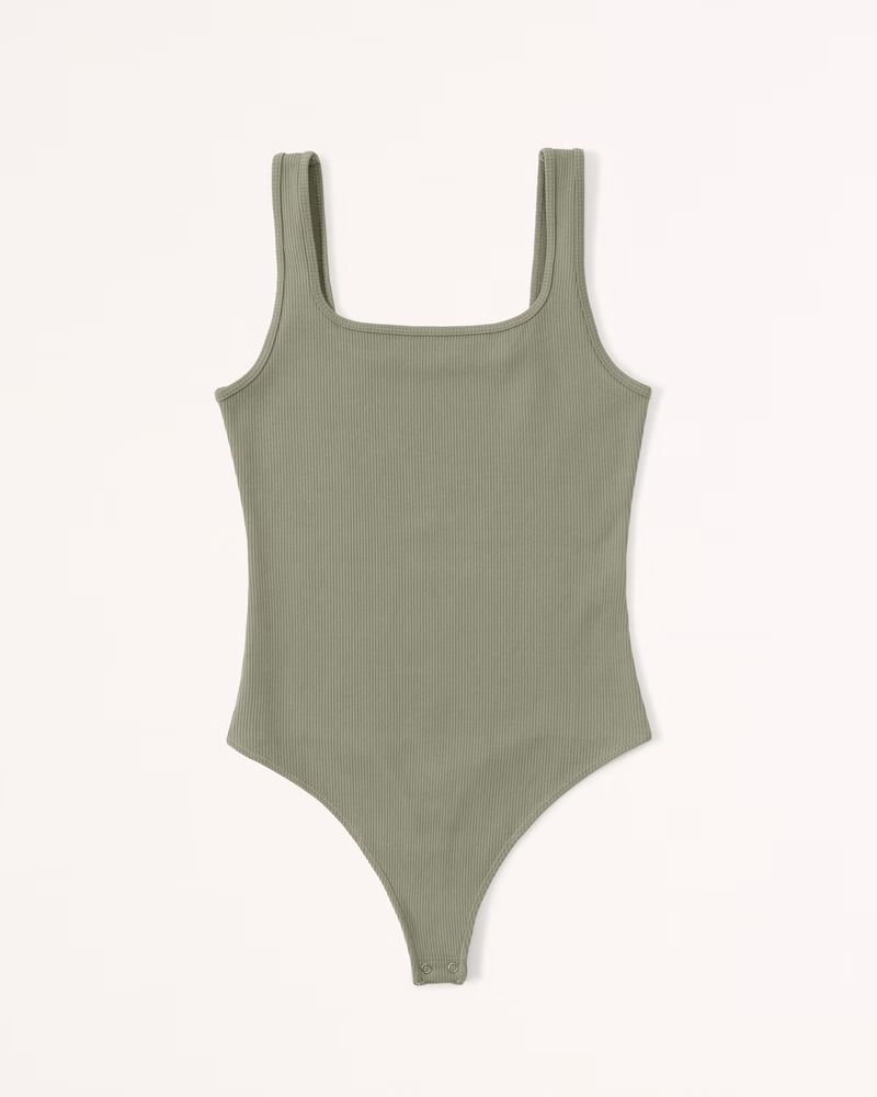 Seamless Rib Fabric Tank Bodysuit | Abercrombie & Fitch (US)