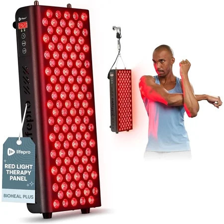LifePro Red Light Panel for Home Use – 660nm & 850nm LED Light Device with Pulse Mode – Compact Near Infrared Light Panel for Face and Body – Black | Walmart (US)