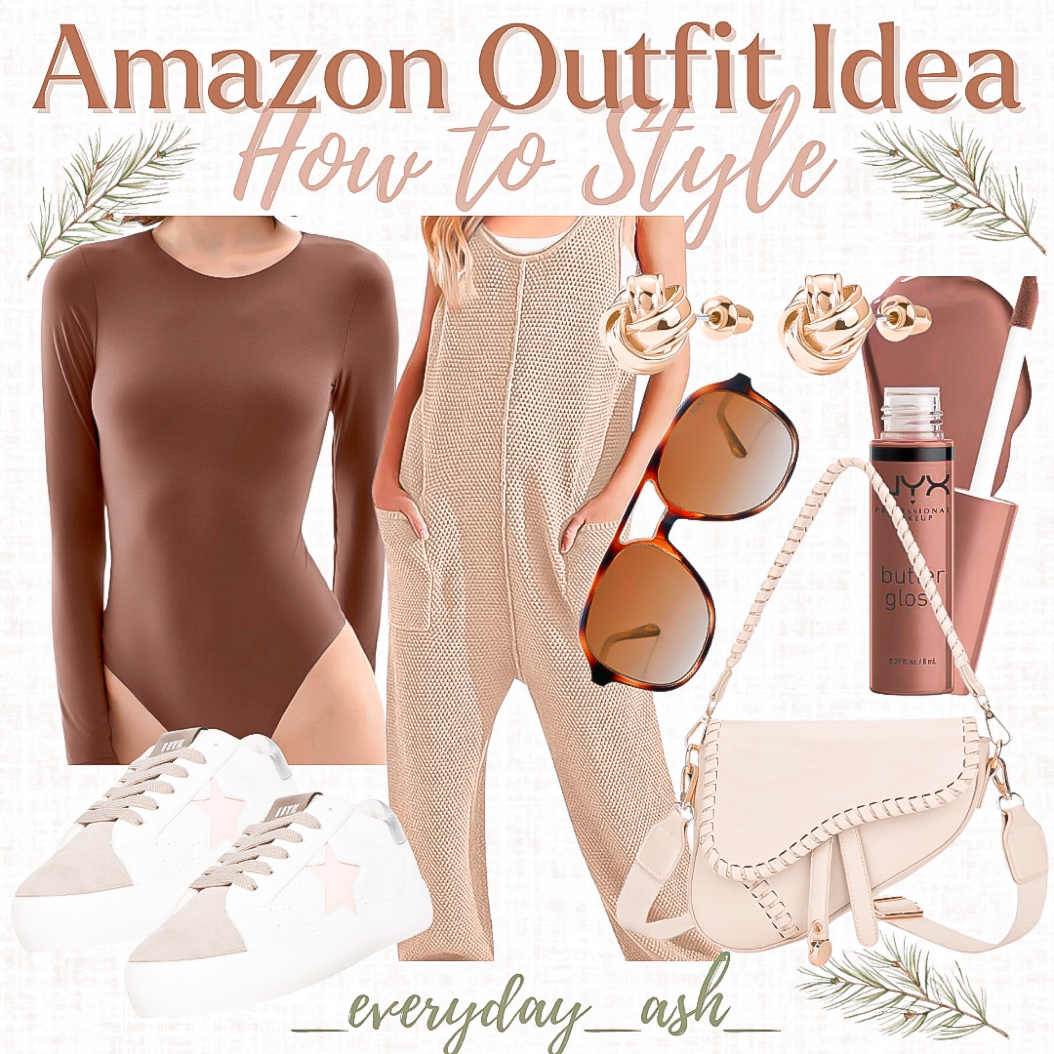 Amazon outfit idea 🤎

Amazon fashion, style guide, how to style, neutral outfit, neutral fashion, women’s fashion, brown bodysuit, brown jumpsuit, brown lipstick, gold earrings, gold jewelry, tan crossbody bag, tan purse, sunglasses, white sneakers, women’s shoes, women’s sneakers, 

#LTKfindsunder50 #LTKstyletip #LTKMostLoved
