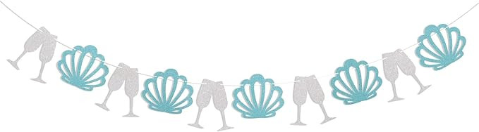Coastal Bachelorette Party Decorations - Champagne Seashell Garland - Last Toast On The Coast Ban... | Amazon (US)