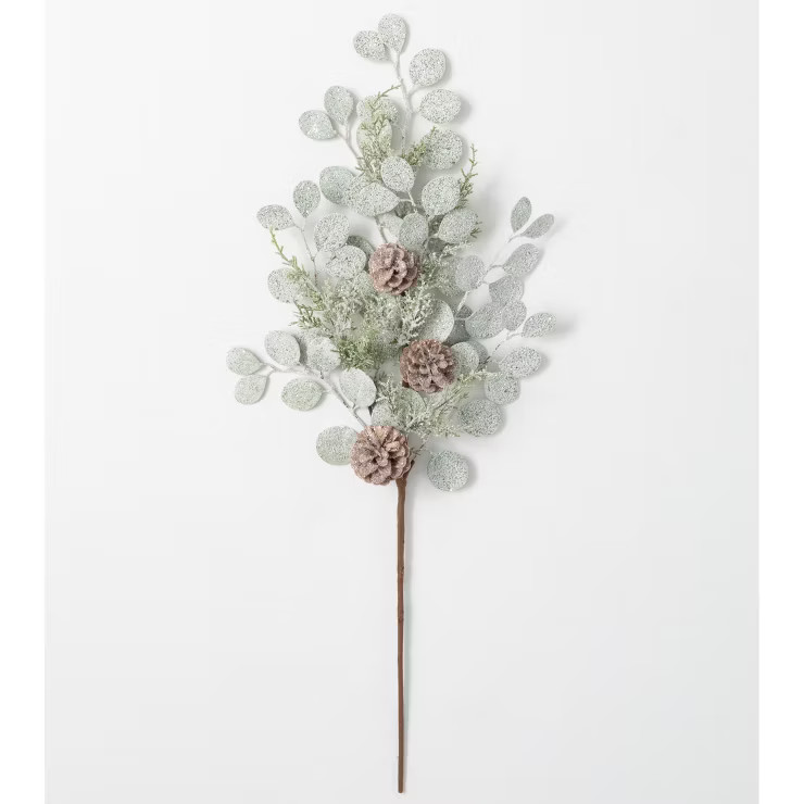 Sullivans Eucalyptus & Pinecone Artificial Stem 28"H Brown | Target