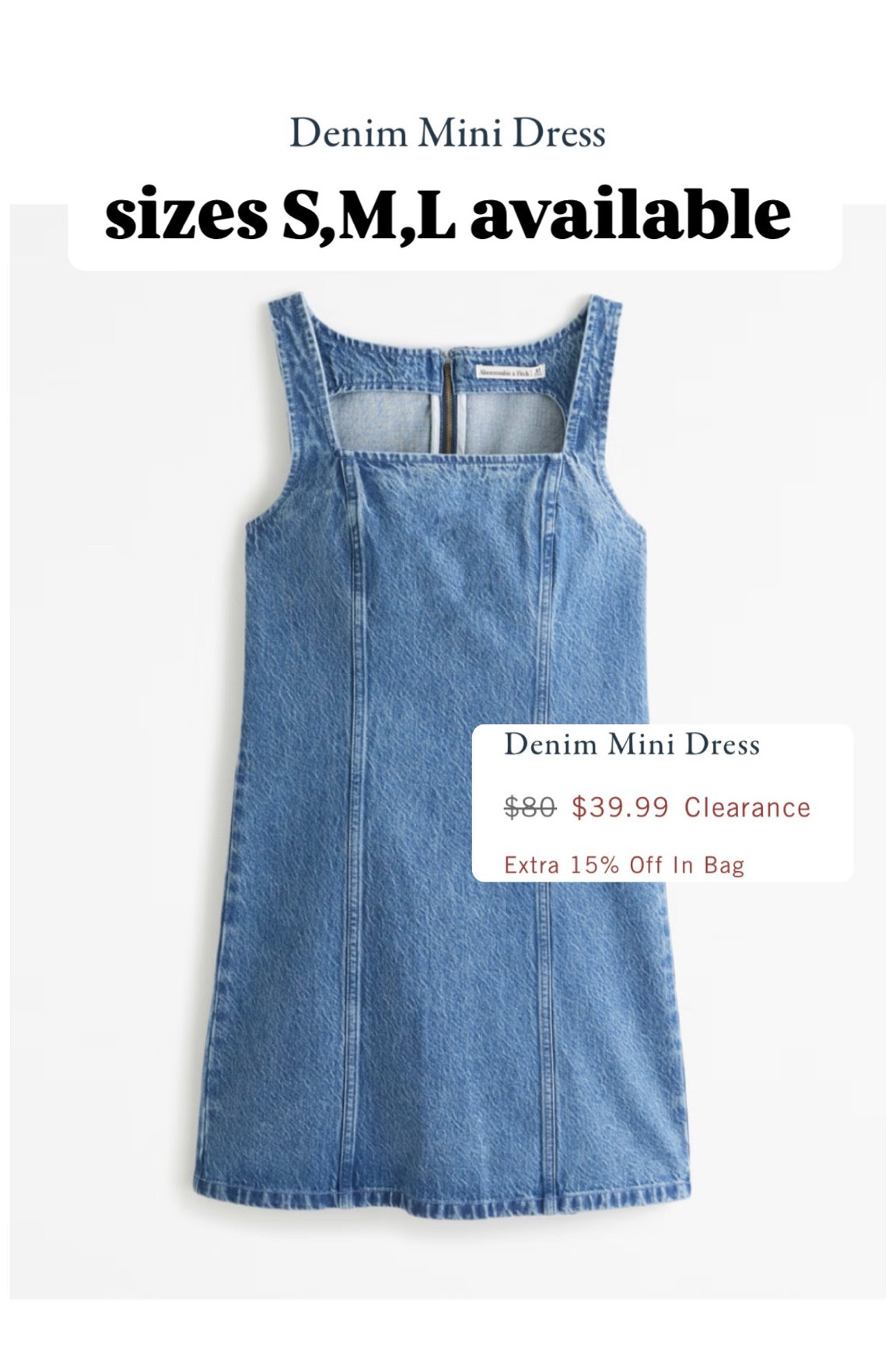 Abercrombie denim fall dress 


#LTKFallSale #LTKSeasonal #LTKFindsUnder50