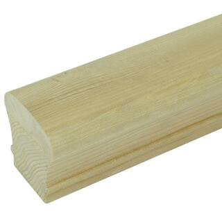 EVERMARK Stair Parts 6010 1 ft. Unfinished Hemlock Wood Handrail 6010H-FJ0-HD00L - The Home Depot | The Home Depot