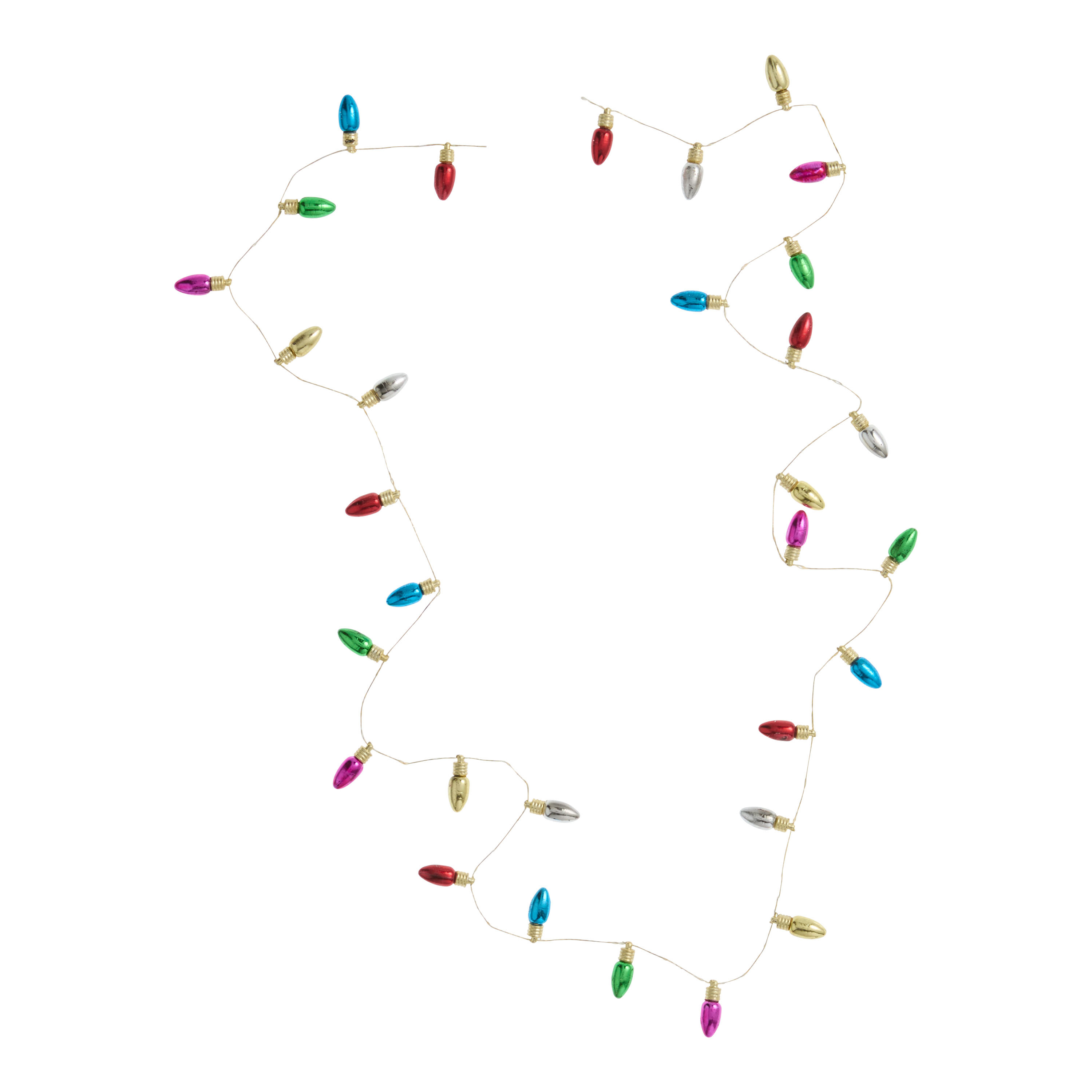 Mini Faux Retro Christmas Lights Garland | World Market