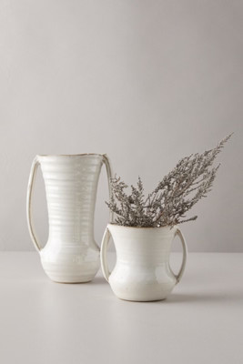 Vanilla Glossed Ceramic Vase | Anthropologie (US)