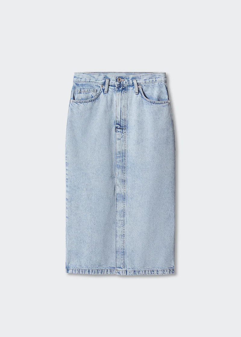 Denim midi skirt | MANGO (UK)