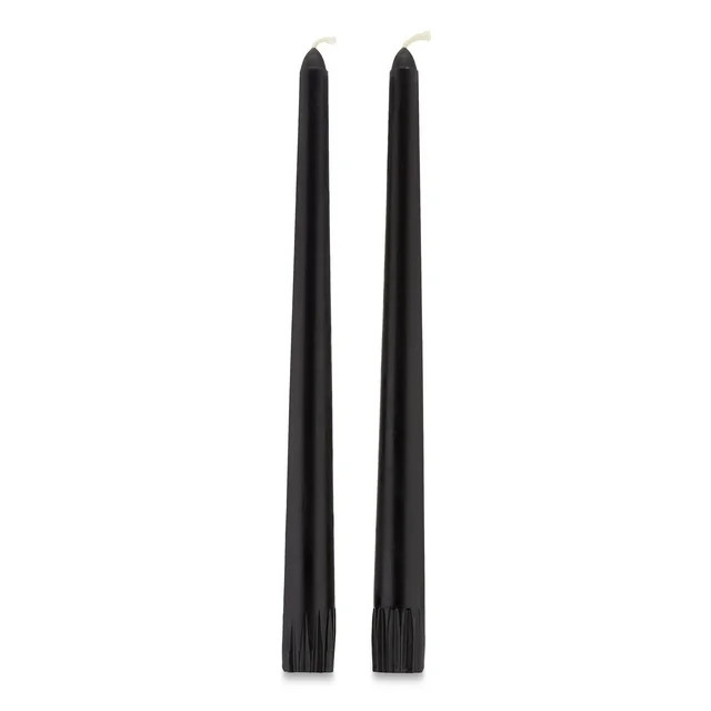 Halloween Black Taper Candles, 10 in, 2 Count, by Way To Celebrate | Walmart (US)
