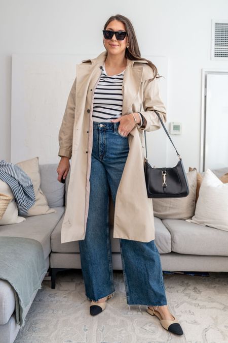 Spring outfit idea with striped long sleeve T shirt trench coat and wide leg pants! 


size 10 fashion | size 10 | Tall girl outfit | tall girl fashion | midsize fashion size 10 | midsize | tall fashion | tall women | spring outfit | trench coat outfit 

#LTKstyletip #LTKmidsize #LTKSeasonal