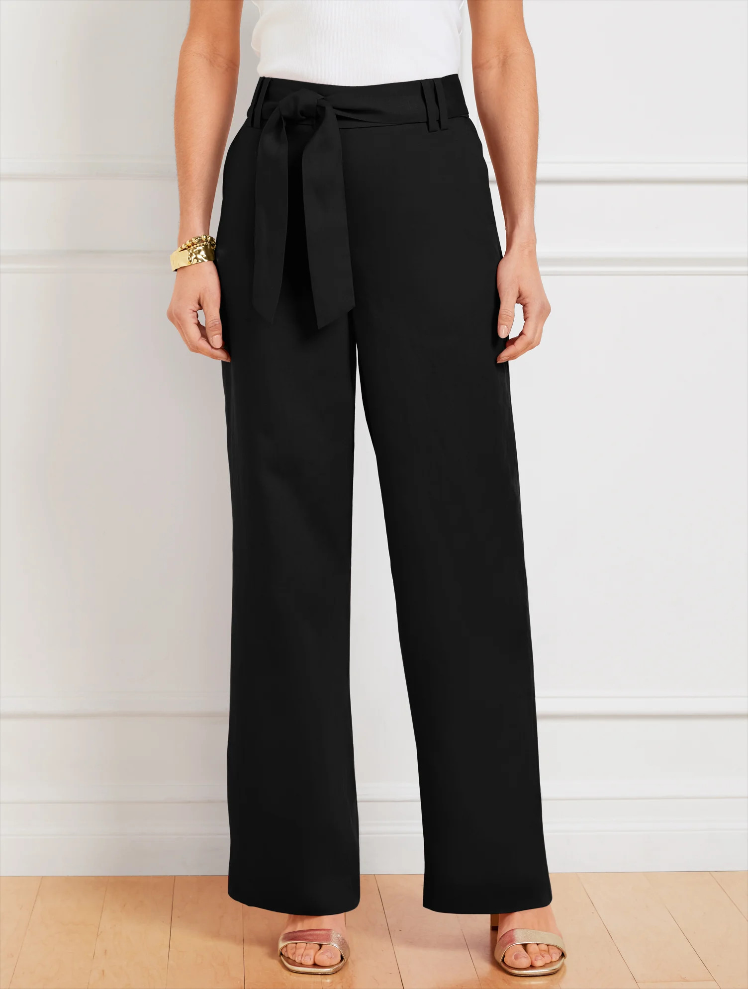 Wide Leg Polished Crepe Pants | Talbots