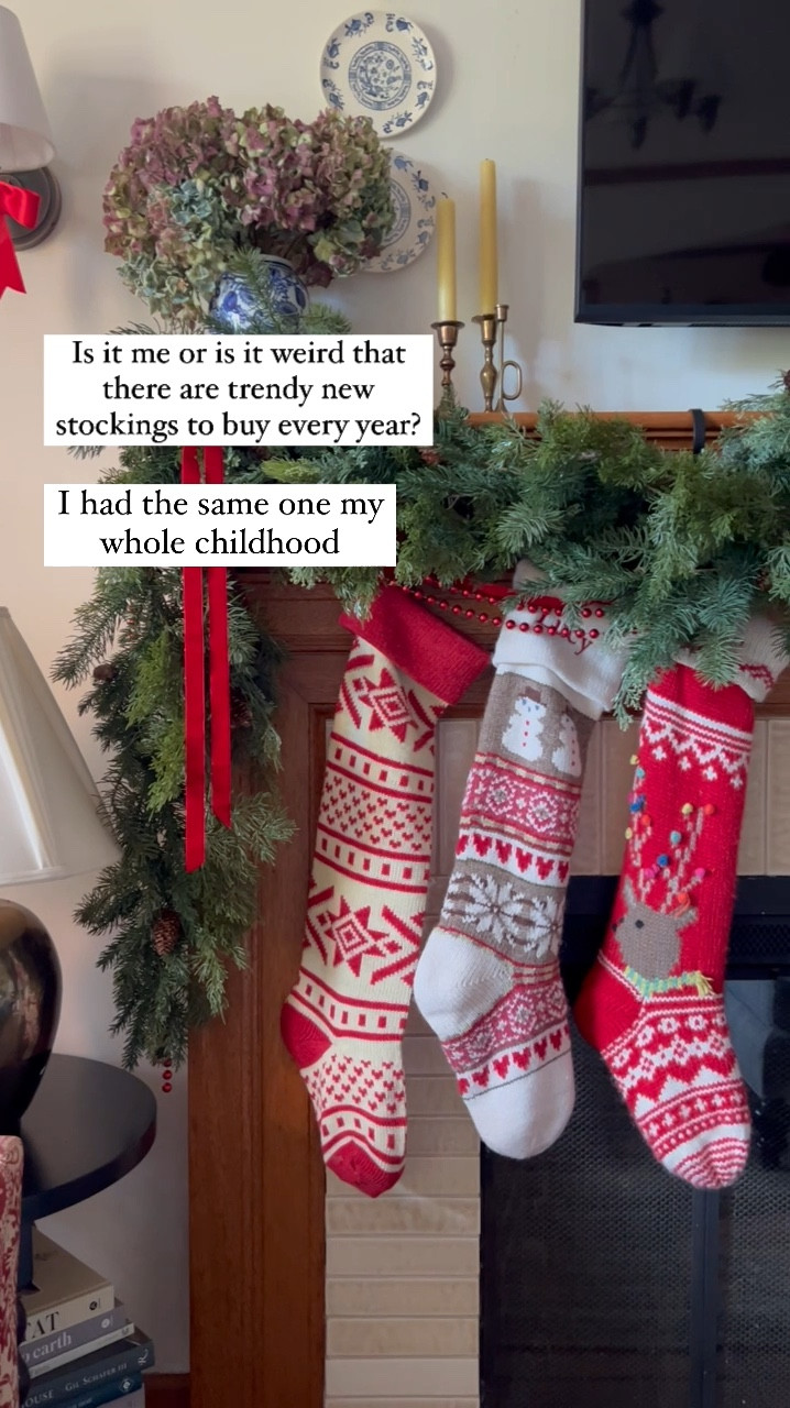 Is it me or is it weird that there are trendy new stockings to buy every year? There are some very cute ones. But I thought having the same stocking every year was special to kids? Maybe the cute ones are just decorative. Maybe you just get new ones every few years, so only a couple times in their childhood. Maybe other people don’t care about this? What are stocking traditions like in your house?

#LTKHoliday #LTKHome
