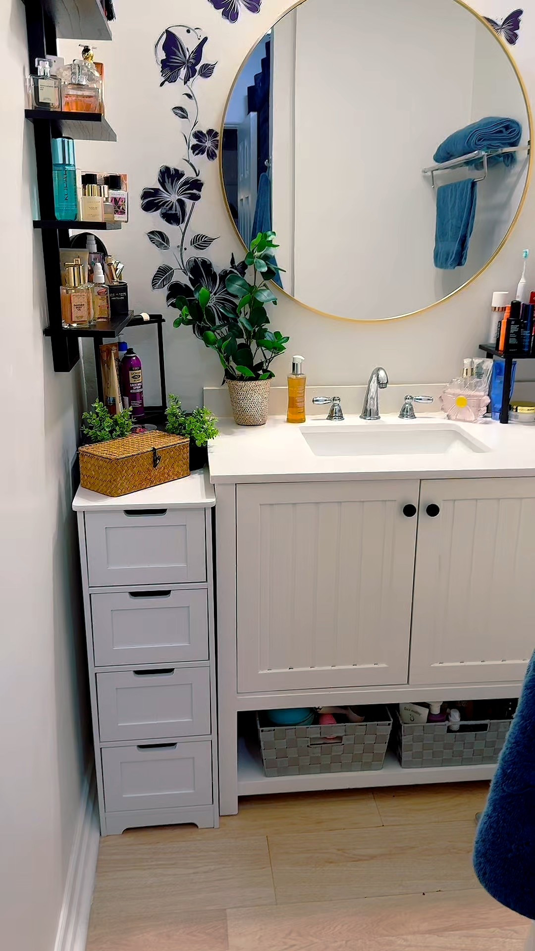 This bathroom storage cabinet has the perfect dimensions for the area that I was trying to fill and it looks so cute!

I used a plant stand behind it because the vanity is much deeper and it worked!

#bathroom #storage #cabinet #shelves

#LTKOver40 #LTKBeauty #LTKHome