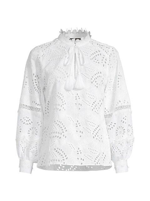 Winston Embroidered & Eyelet Blouse | Saks Fifth Avenue