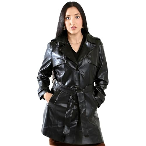 Vince Camuto Faux Leather Jackets for Women Winter, Black-S | Amazon (US)