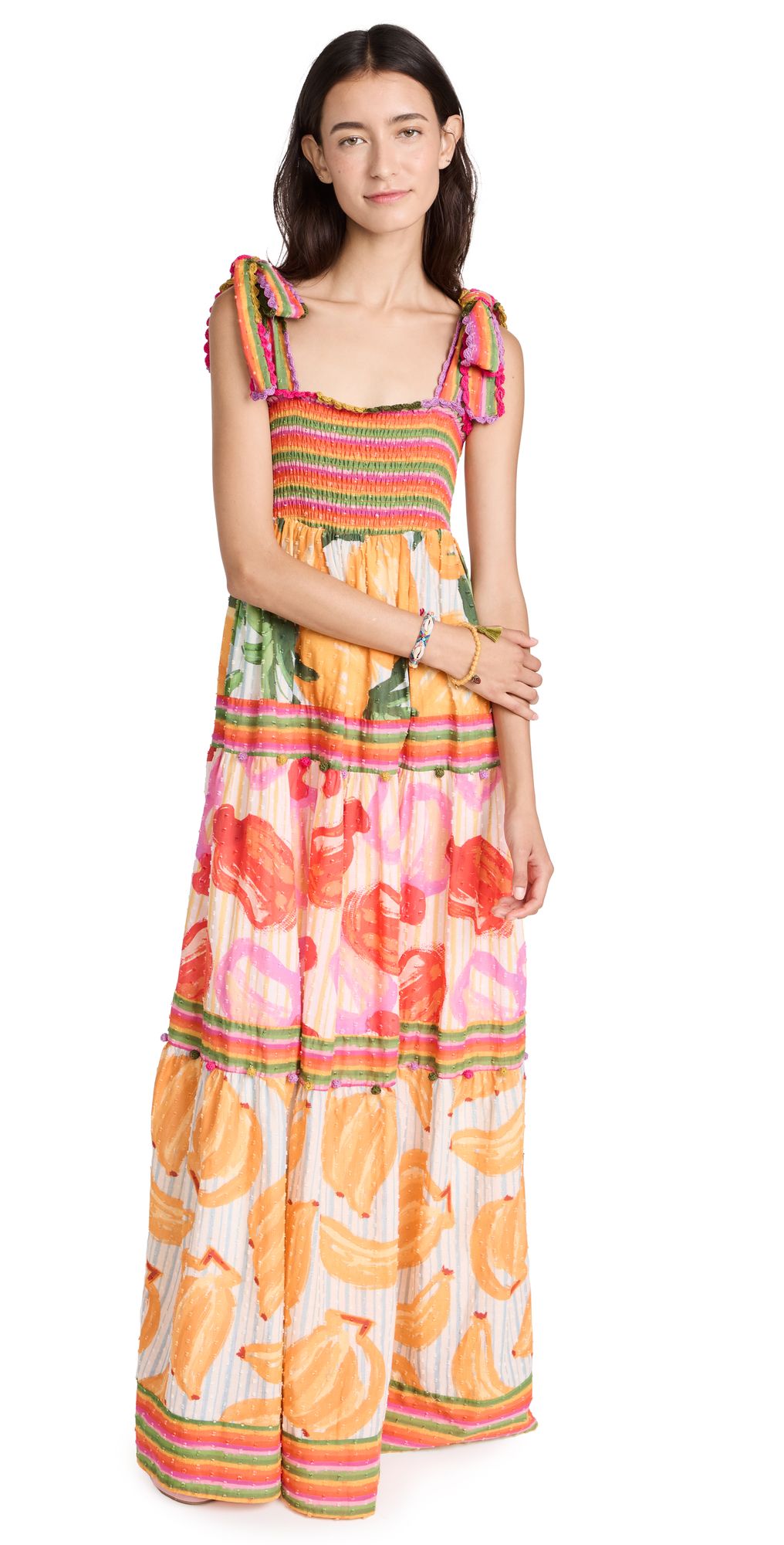 Fruits Scarves Tiered Maxi Dress | Shopbop