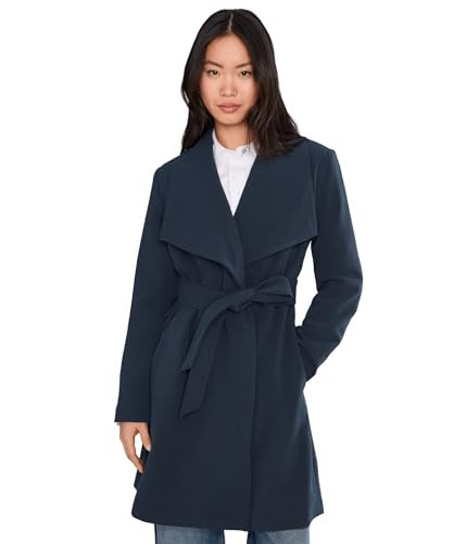 Lauren Ralph Lauren Womens Crepe Belted Drape Front Dark Navy MD One Size | Amazon (US)