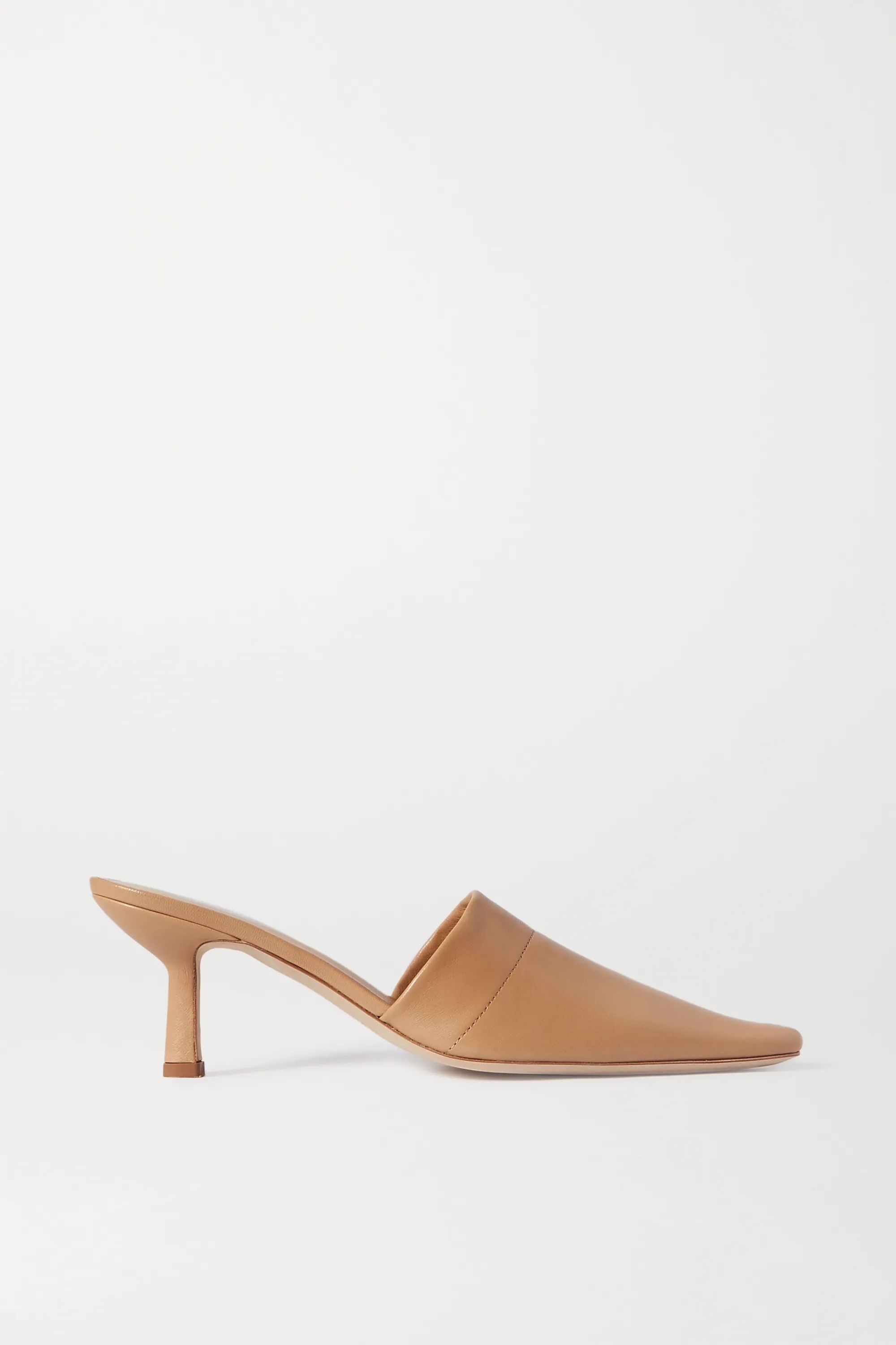 Neutral Cynthia leather mules  | BY FAR | NET-A-PORTER | NET-A-PORTER (US)