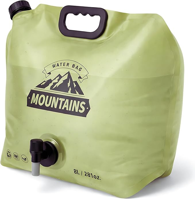 Camping Water Container 2 Gallon Collapsible Water Jug with Spout - Reusable Plastic Flasks, Fold... | Amazon (US)