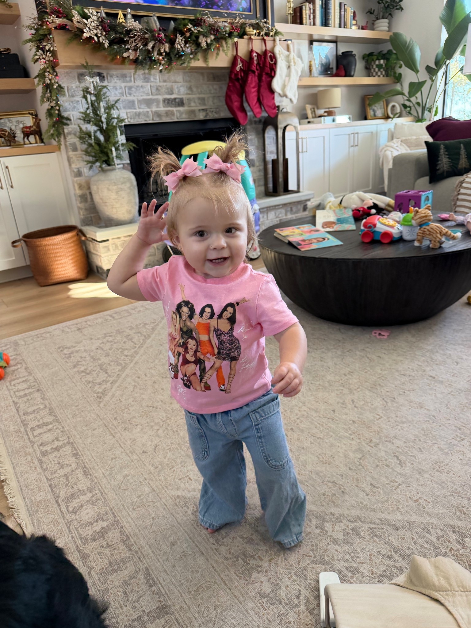 Spice girls tee and baggy jeans. 👏💕 Toddler tee, toddler outfit, graphic tee. 

#LTKBaby #LTKKids