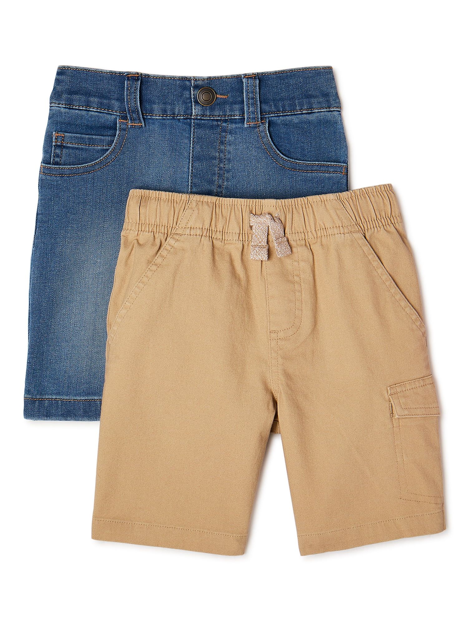 365 Kids From Garanimals Boys Denim & Cargo Shorts, 2-Piece, Sizes 4-10 | Walmart (US)