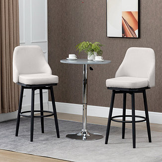 Modern Bar Stools, Set of 2 Swivel Kitchen Bar Chairs, | Macy's