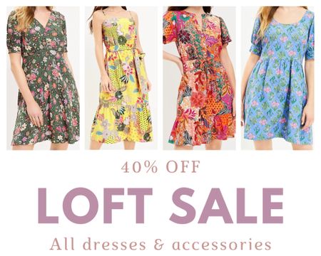 Give me all the summer dress patterns! Now through tomorrow (5/14) all dresses and accessories at Loft are 40% off use code: FUN at checkout! Which pattern is your favorite?

#LTKSeasonal #LTKsalealert