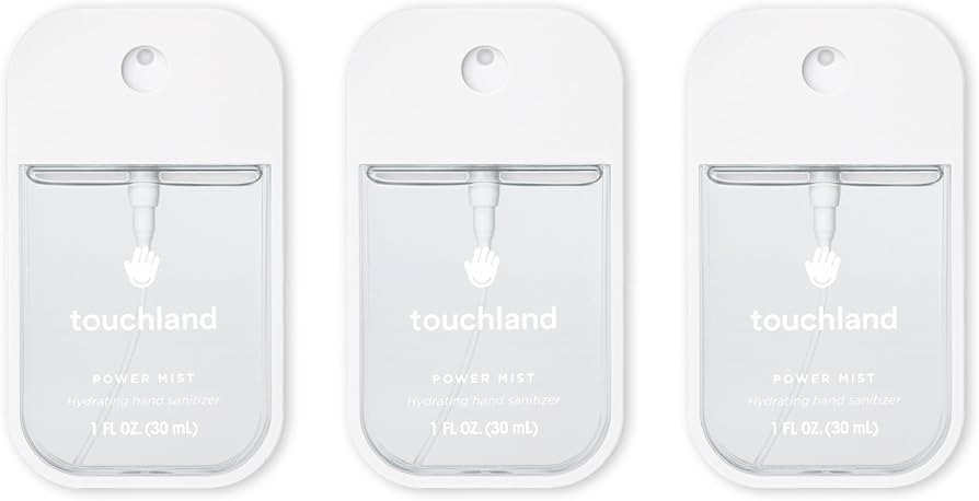 Touchland Power Mist Hydrating Hand Sanitizer Spray, DYE FREE Trio Set (Rainwater, Unscented, Bea... | Amazon (US)