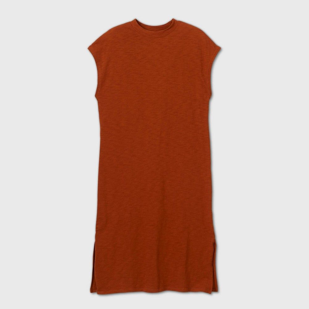 Women's Sleeveless T-Shirt Dress - Universal Thread Brown L | Target