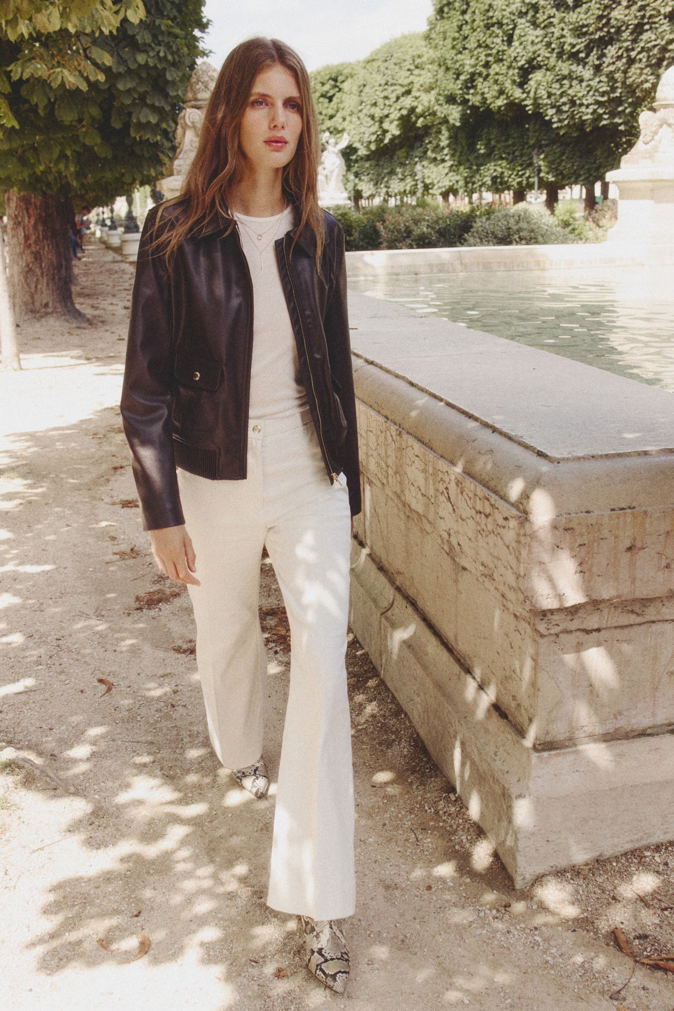 Flared twill trousers | H&M (US + CA)