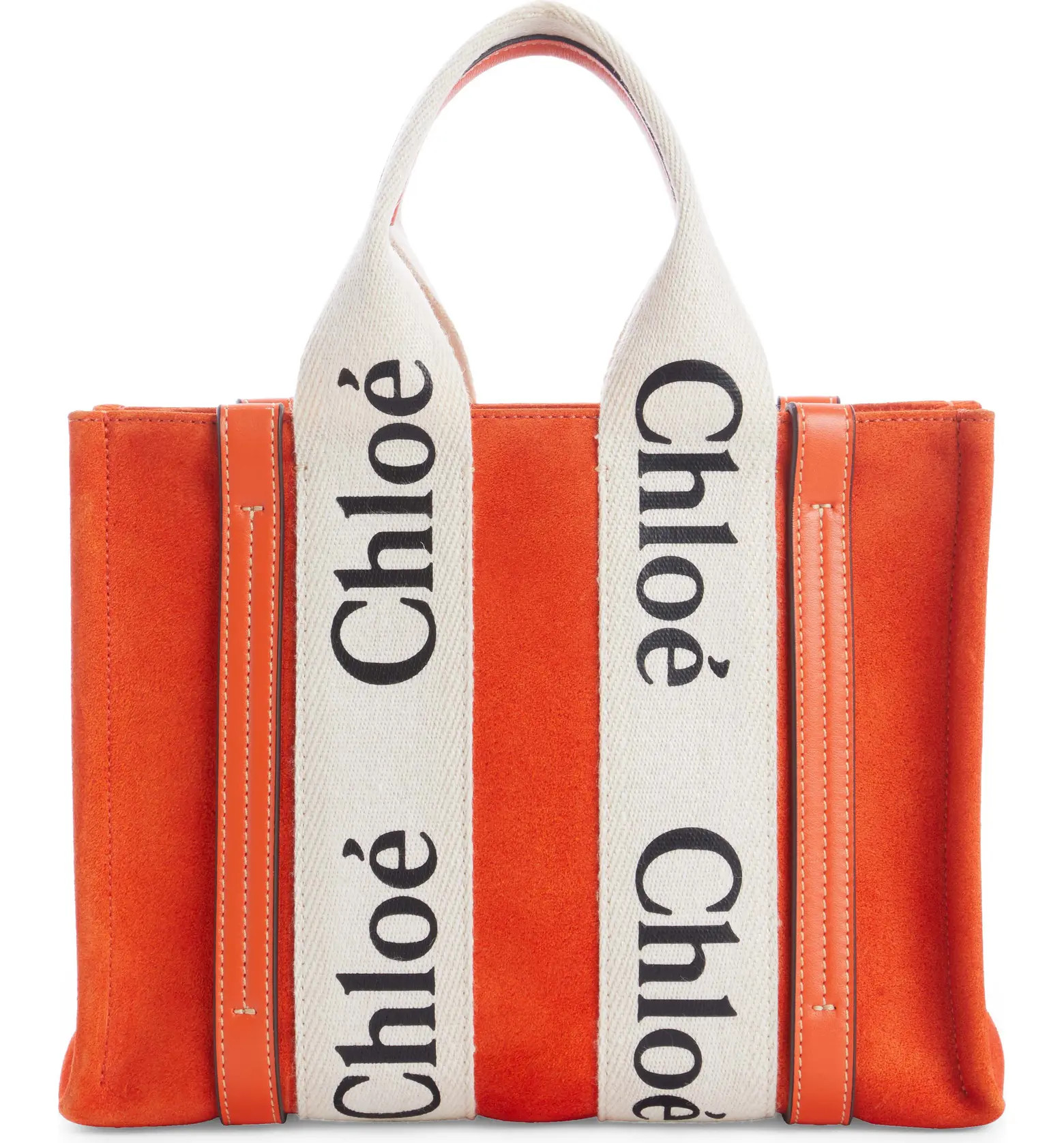 Mini Woody Logo Strap Suede Tote | Nordstrom