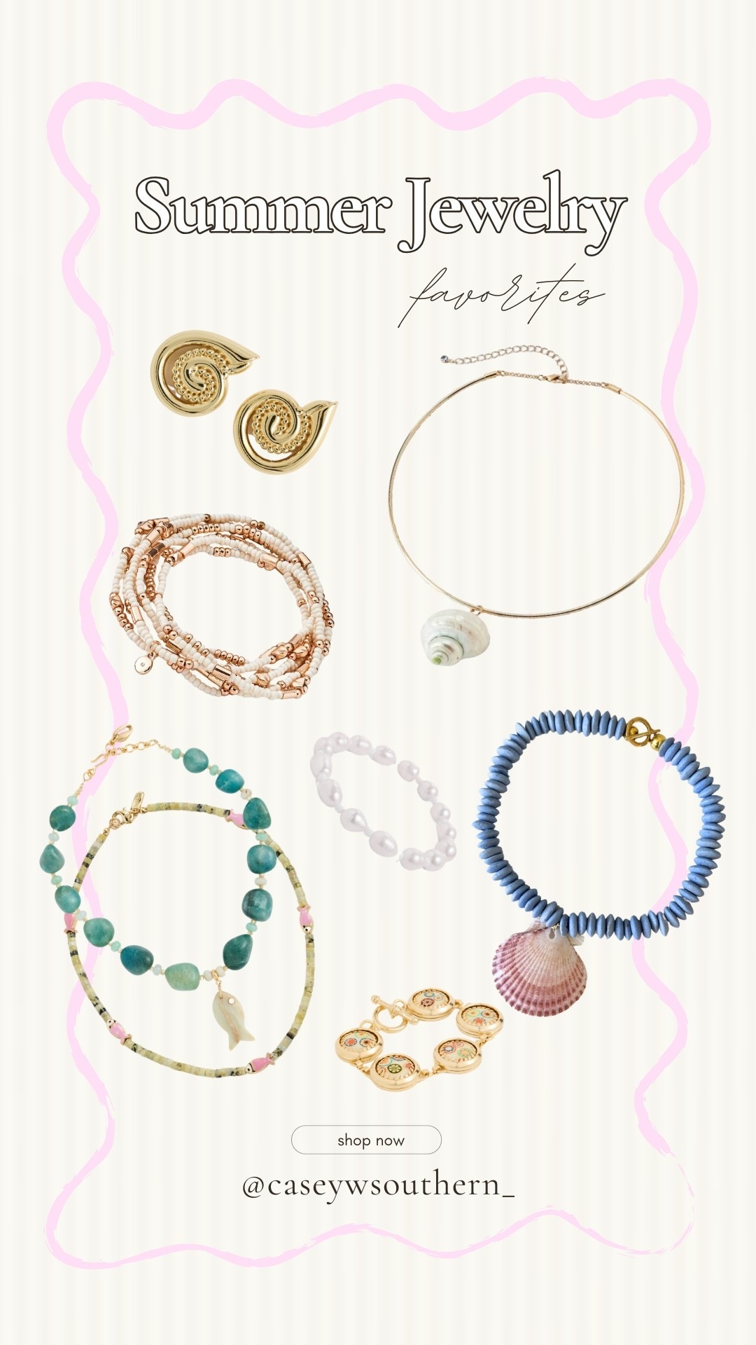 Summer Jewelry Favorites! Loving all the shell and beaded jewelry for this season!

#LTKmomlife #LTKdayinmylife #LTKootd