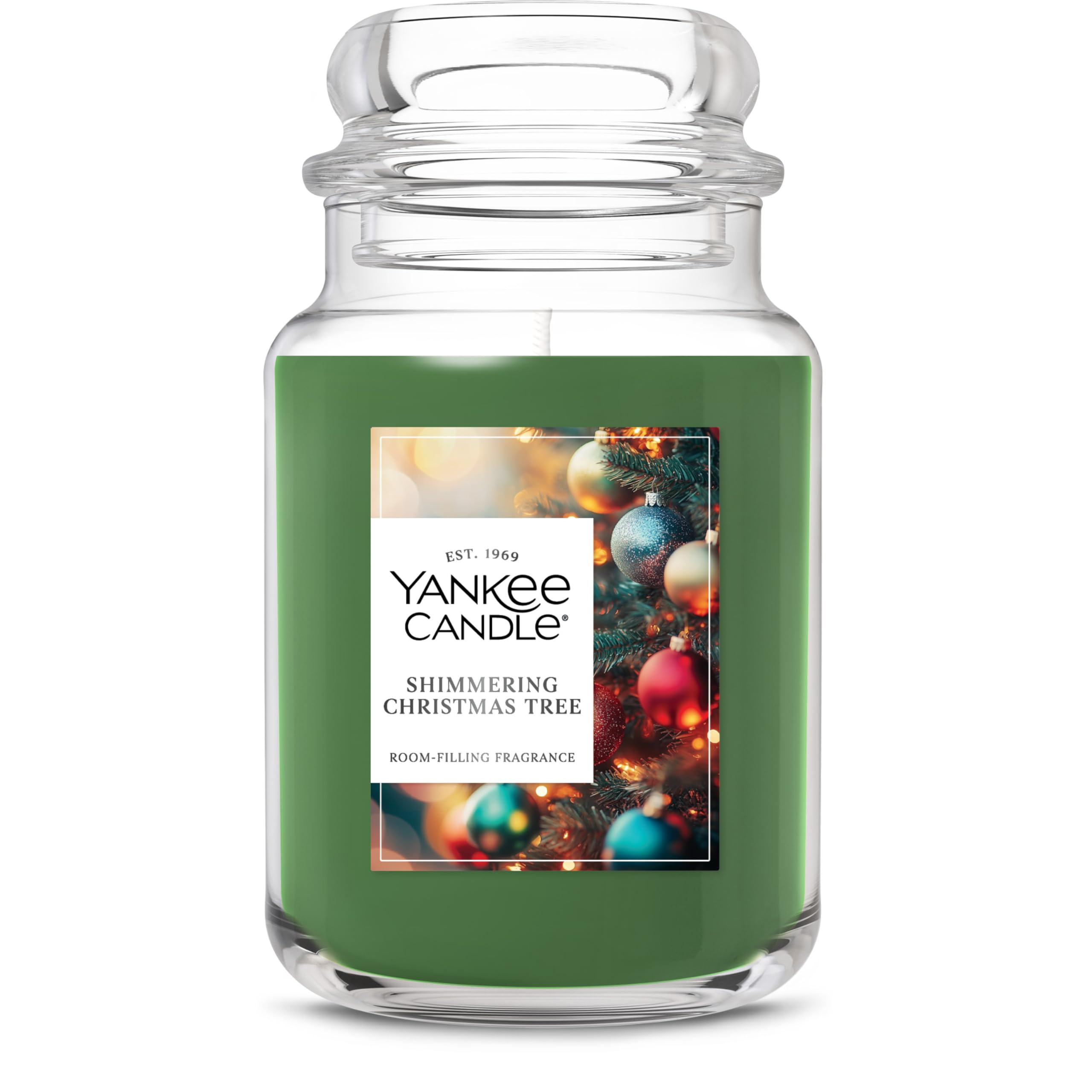 Yankee Candle Shimmering Christmas Tree Scented Candle, 22oz Large Jar with up to 150 Hour Burn T... | Amazon (US)