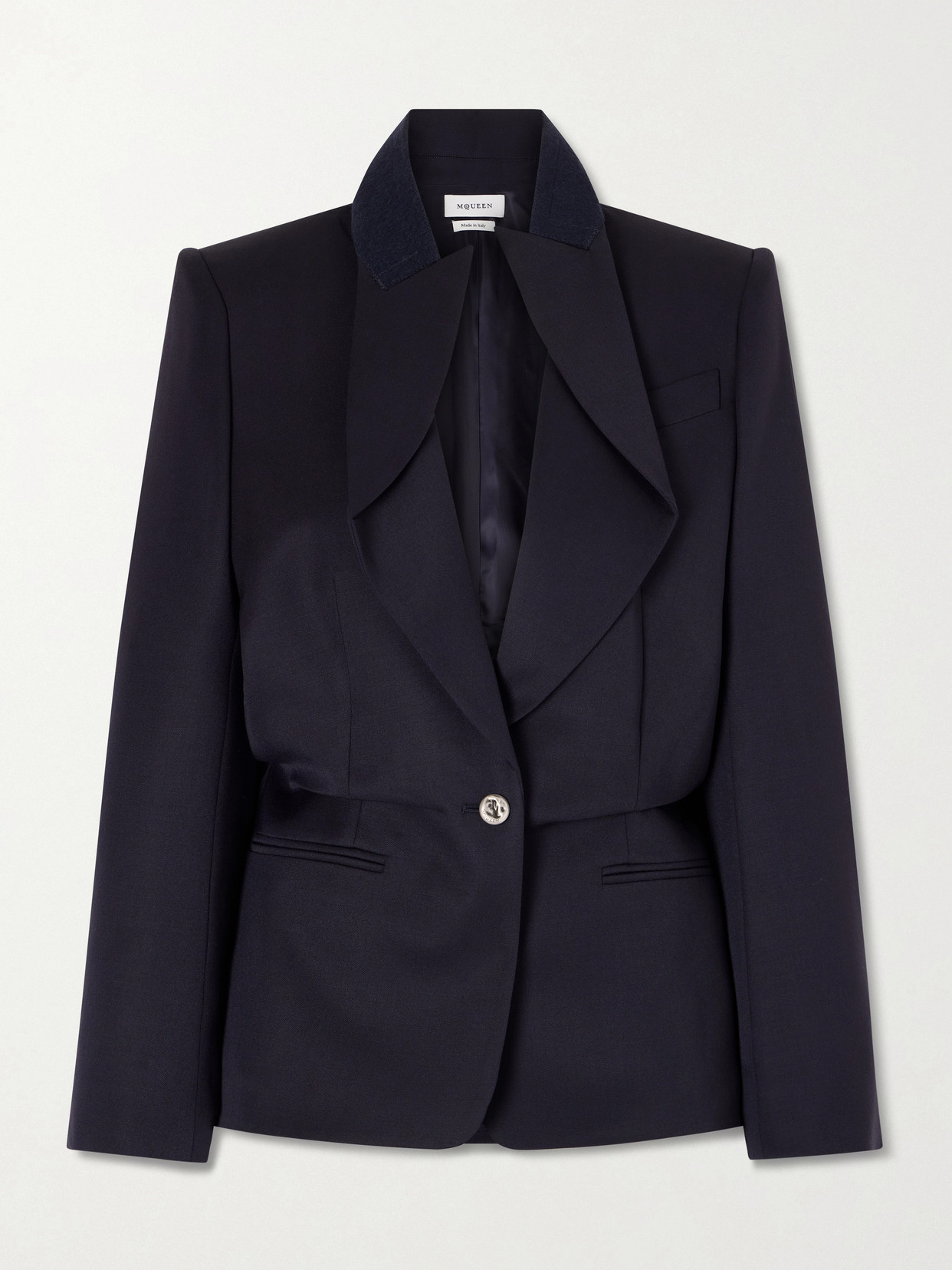 MCQUEEN - Wool Blazer - Blue | NET-A-PORTER (US)