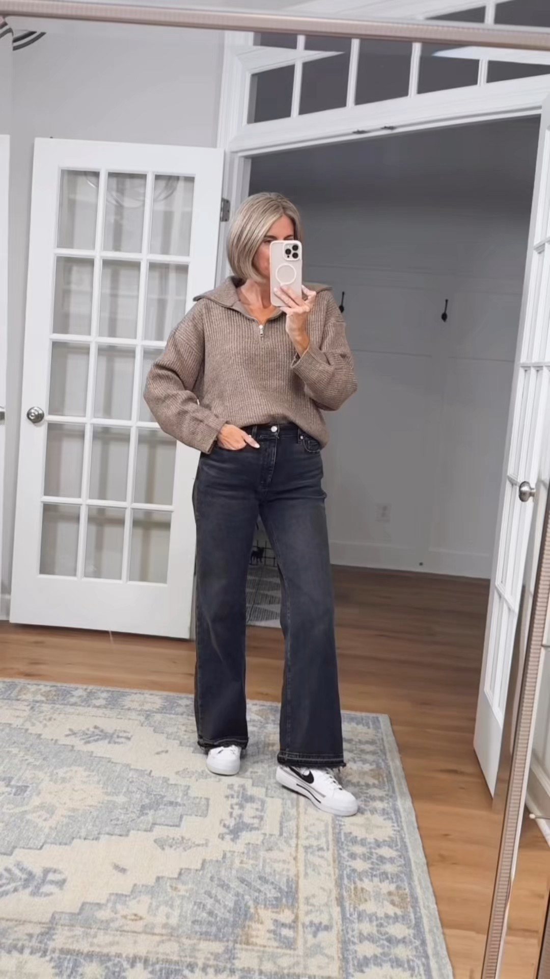 Half zip oversized pullover sweater - runs big - wearing xs 

Cozy fall outfit



#LTKFindsUnder50 #LTKFindsUnder100 #LTKOver40