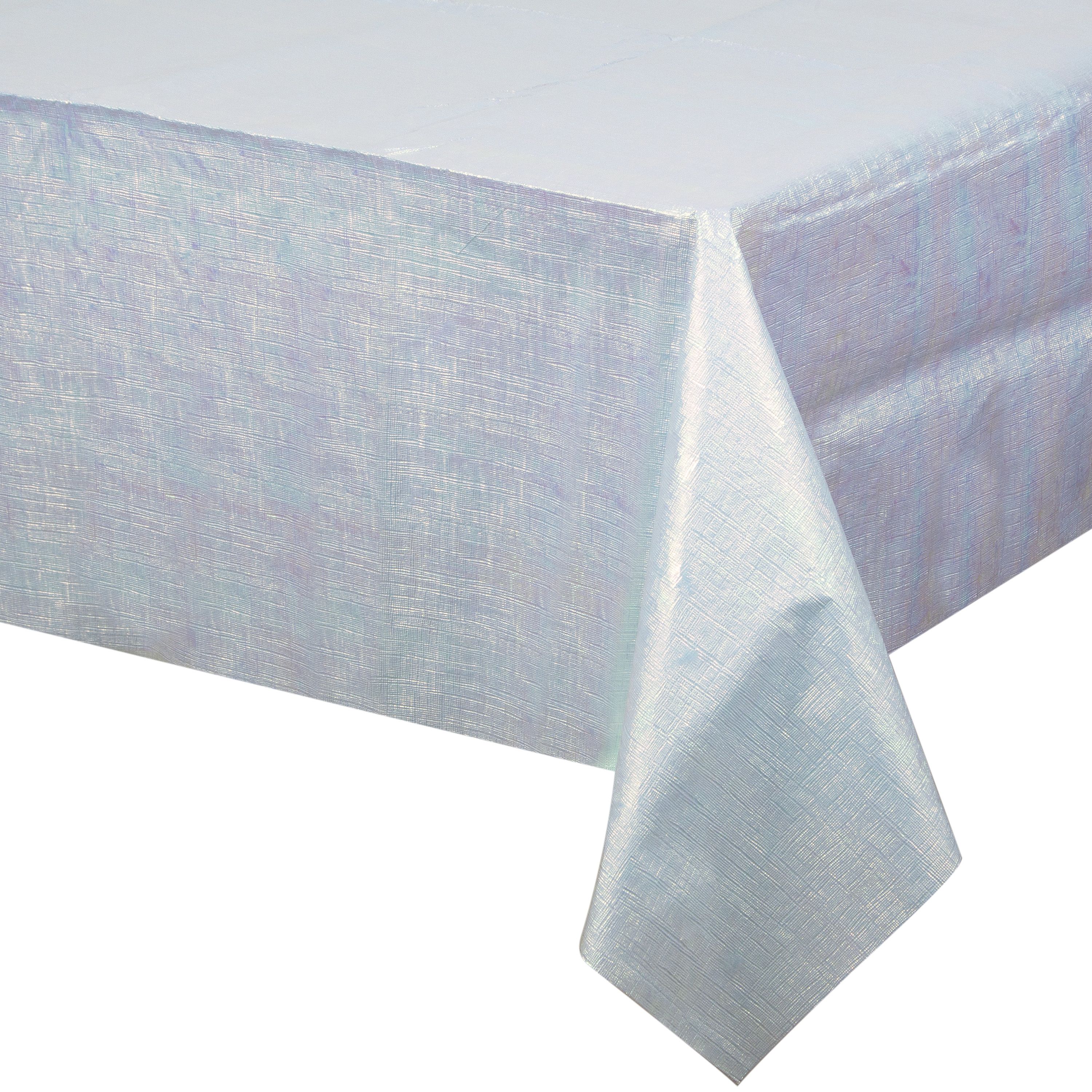 Way to Celebrate Blue Iridescent 54" x 102" Plastic Tablecloth | Walmart (US)