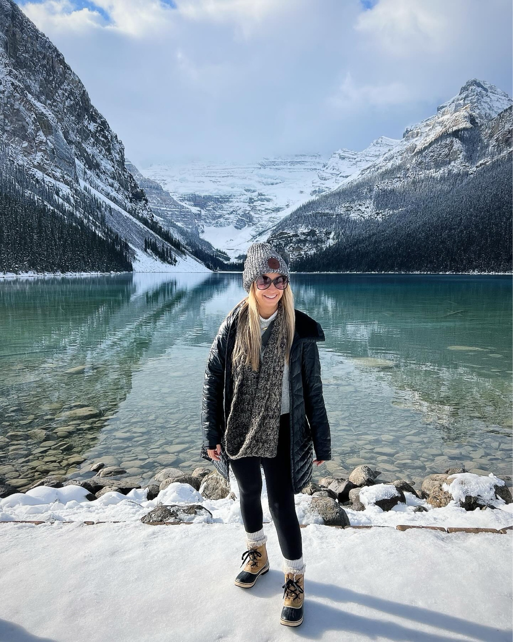 ❄️ Banff ❄️ 
When in the Great White North, staying warm is key!
Winter coat / 
Winter boots /
Sunglasses /
Columbia /
Sorel /
Outdoors /
Parka /
Black leggings

#LTKtravel #LTKfitness #LTKshoecrush