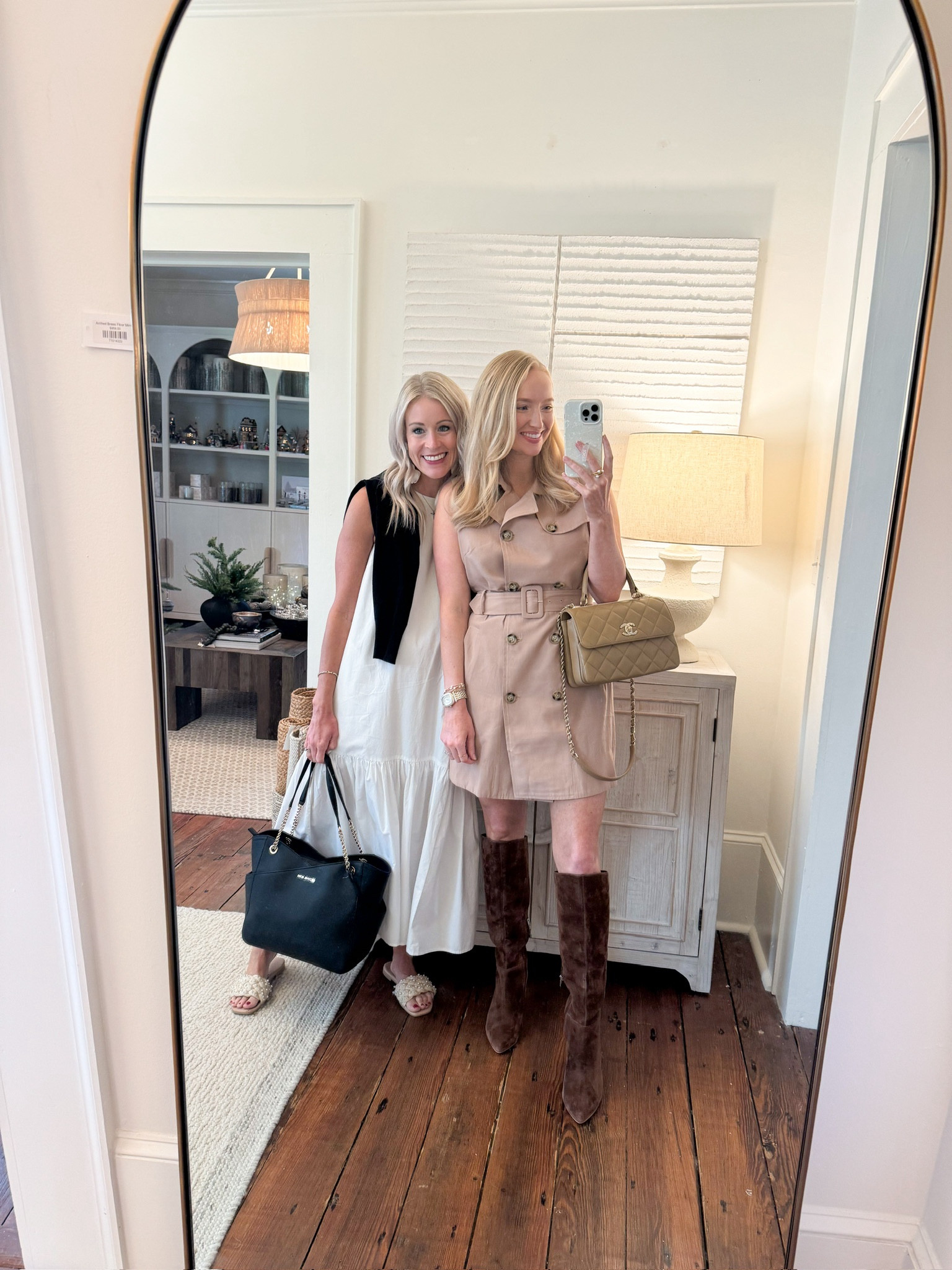 Spent the morning previewing the new holiday collection from Linen & Flax Co. They had a mix of fall and Christmas! Wearing size small in this adorable Tuckernuck dress and have it paired with my Dolce Vita chocolate knee high boots. I typically size up half a size in boots. Fall dresses // transition dresses // daytimes outfits // brunch outfits // work outfits // neutral outfits // fall boots // knee high boots 

#LTKWorkwear #LTKSeasonal #LTKStyleTip