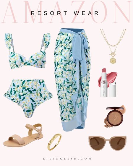 Amazon fashion | Amazon outfit | Resort wear | Vacation outfit | Summer outfit | Pool outfit | Swimsuit | Sunglasses | Sandals | Bronzer

#LTKswim #LTKstyletip #LTKSeasonal