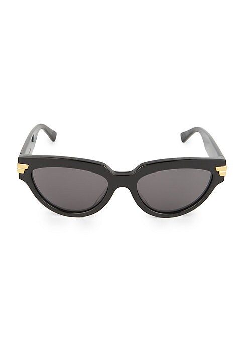 Bottega Veneta Women's 55MM Narrow Sunglasses - Black | Saks Fifth Avenue
