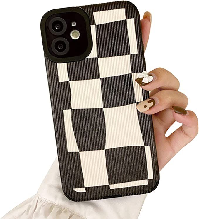 NITITOP Compatible with iPhone 11 Case Cute, Checkerboard Lattice Checkered Plaid Irregular Grid ... | Amazon (US)