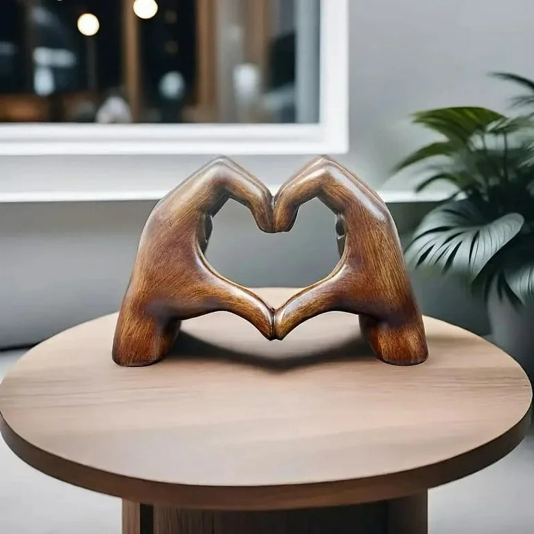 EGYMEN Heart hands Sculpture Aesthetic Decor for Living Room Bedroom Bookshelf Coffe Table Knick ... | Walmart (US)