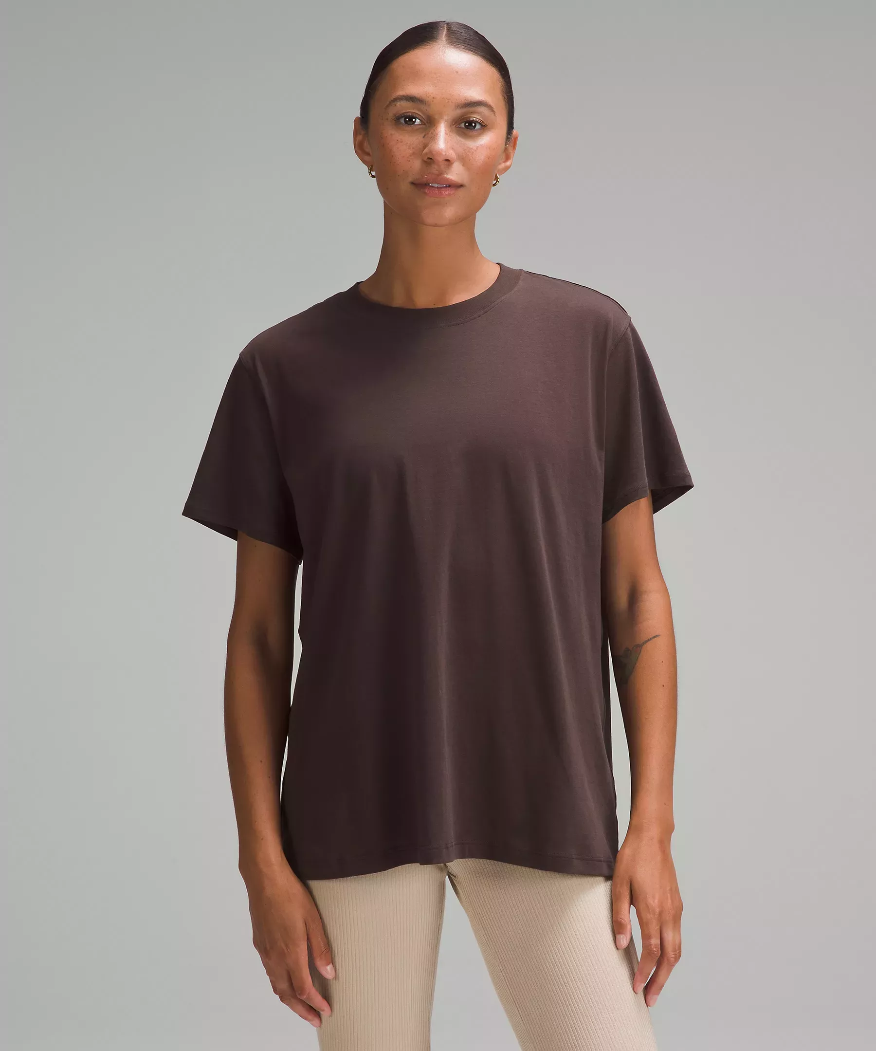 All It Takes Ribbed Nulu T-Shirt, Women's Short Sleeve Shirts & Tee's