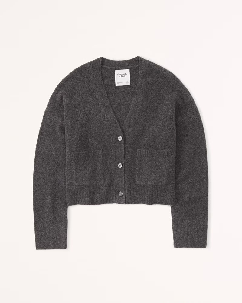 Easy Short Cardigan with Pockets | Abercrombie & Fitch (US)