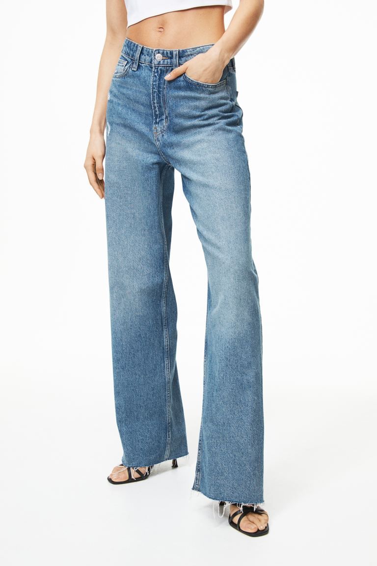 Wide Ultra High Jeans - Denim blue - Ladies | H&M US | H&M (US + CA)