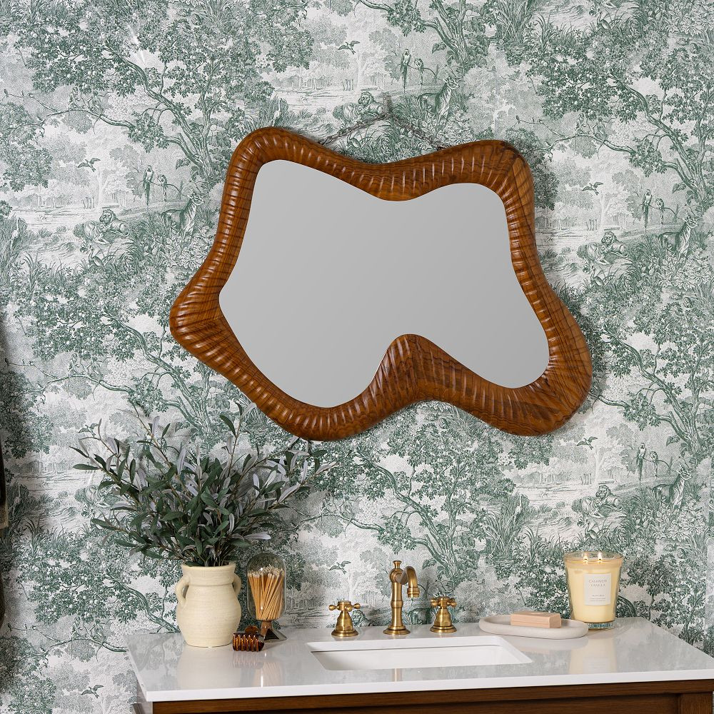Carved Wood Irregular Mirror | West Elm (US)