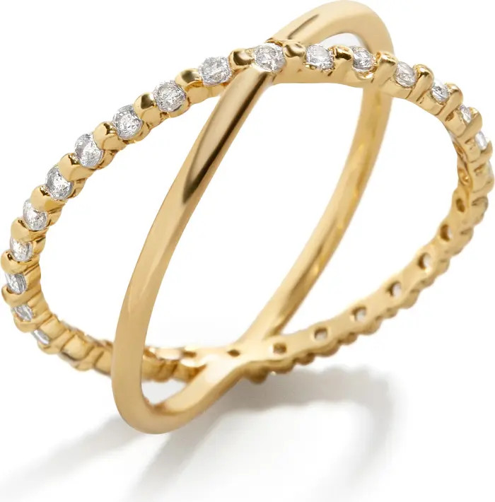BaubleBar Crisscross Pavé Ring | Nordstrom | Nordstrom