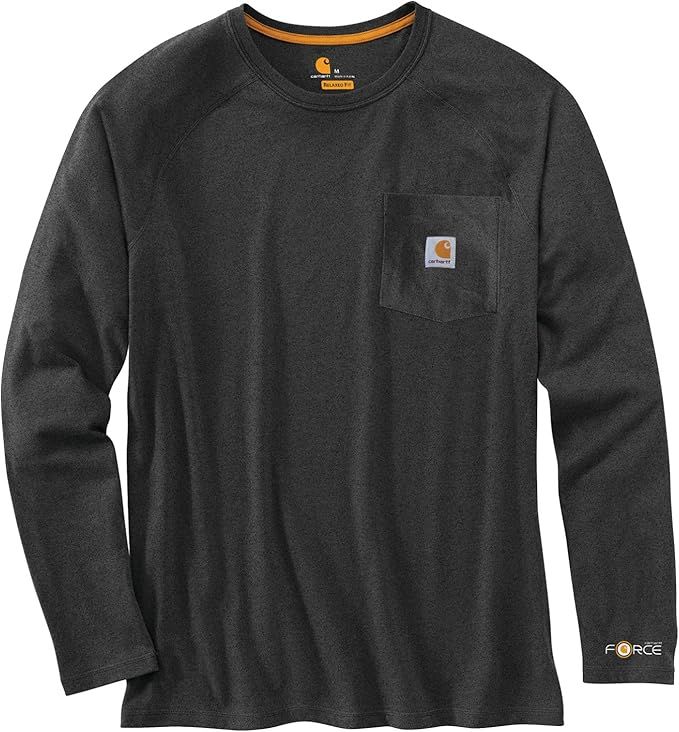 Carhartt Men's Force Cotton Delmont Long-Sleeve T-Shirt (Regular and Big & Tall Sizes) | Amazon (US)