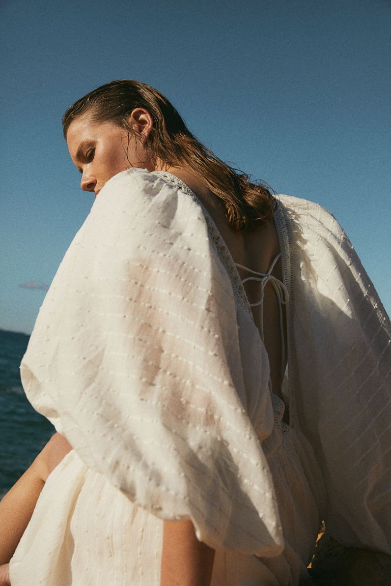 Balloon-sleeved Cotton Dress | H&M (US + CA)
