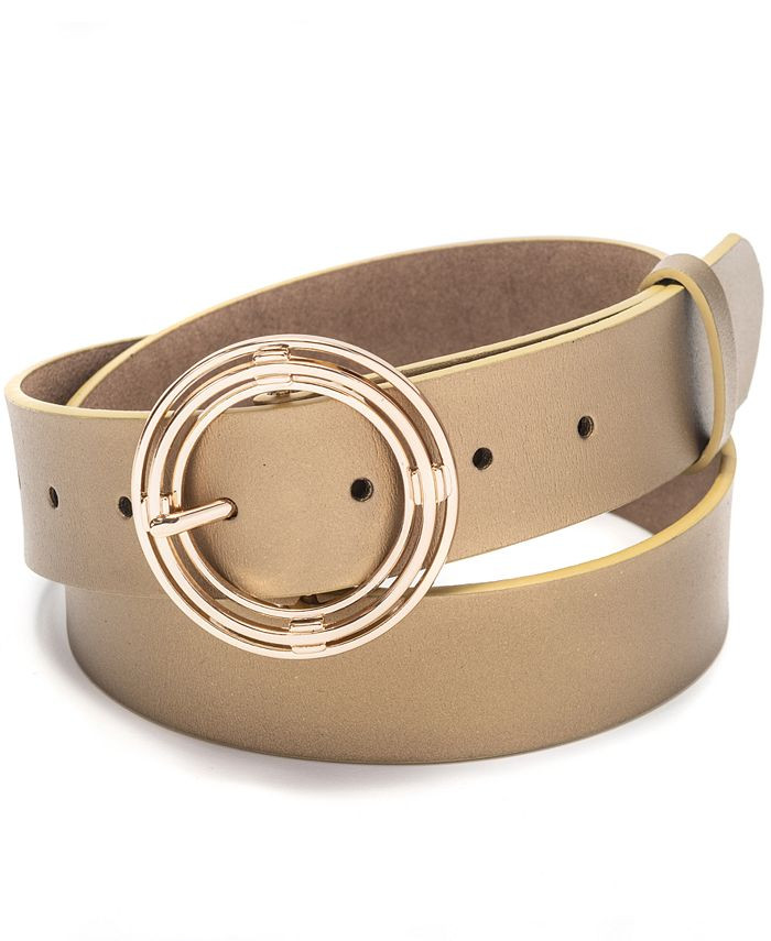 INC Circle-Buckle Belt, Created for Macy's | Macys (US)