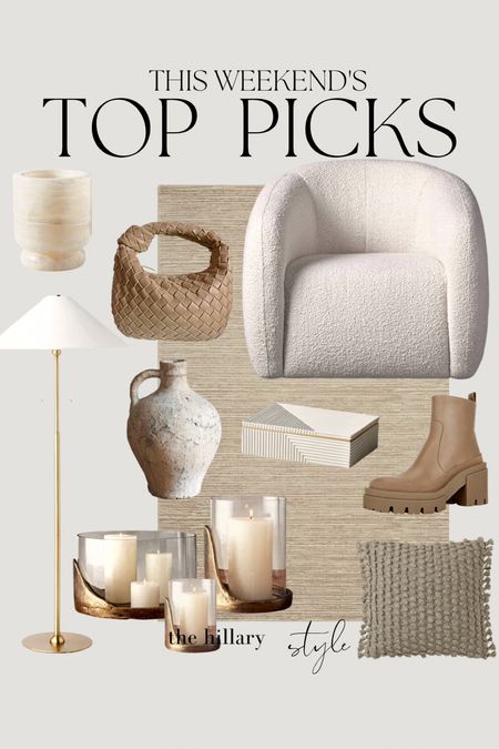 This Weekend’s Top Picks! 

Top Picks, Follower Favorites, Arhaus, Fashion, Home Decor, Amazon, Amazon Home, Target, Target Home, Candleholders, Modern Home, Minimalist Home Decor, Lugged Boots, Woven Purse, Floor Lamp, Vase, Neutral, Organic Modern

#LTKhome #LTKFind #LTKstyletip