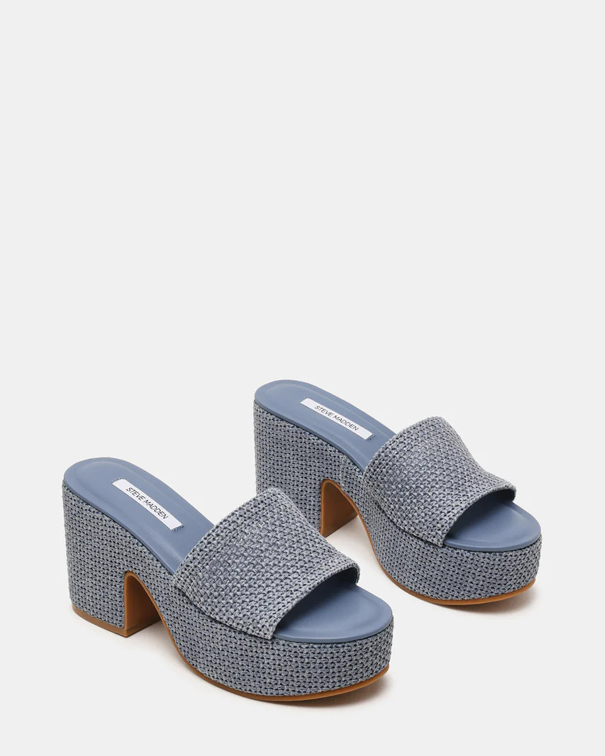 TRIPPY Blue Platform Mule Women's Sandal | Steve Madden (US)
